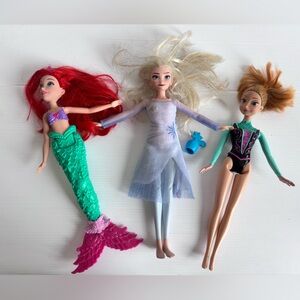 Disney Princess Doll Lot Ariel Elsa Anna